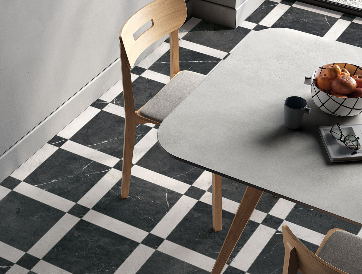 Cassettone Nero Marquina & Carrara