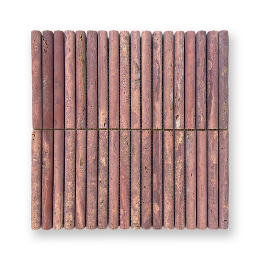 Mini Flute Rosa Travertine