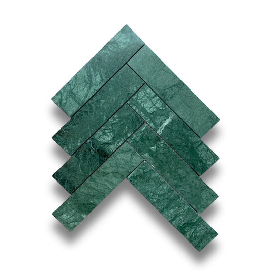 Herringbone Taj Green 50x200mm