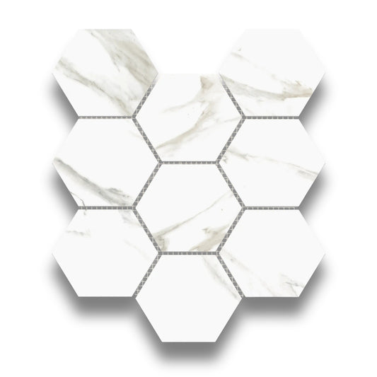 Calacutta Oro Hexagon Polished 100x100mm