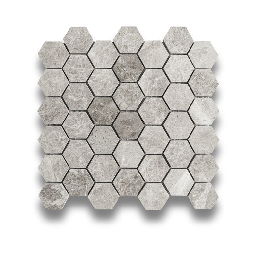 Tundra Grey Hexagon Marble