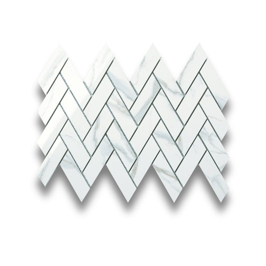 Pietra Europa Mosaic Statuario Venato Arrow X Polished 30x90mm