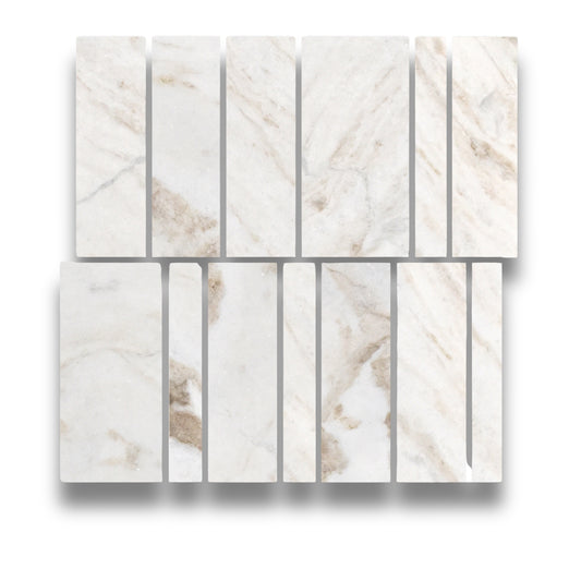 Bianco Oro Light Offset Brick Stack