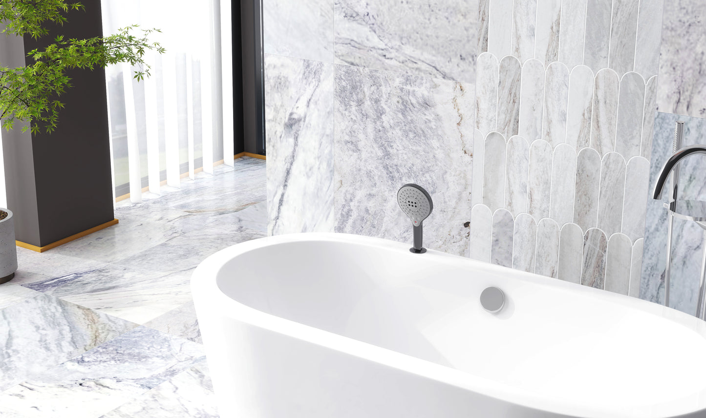 Stone Marble Bianco Oro Dark XL Feather