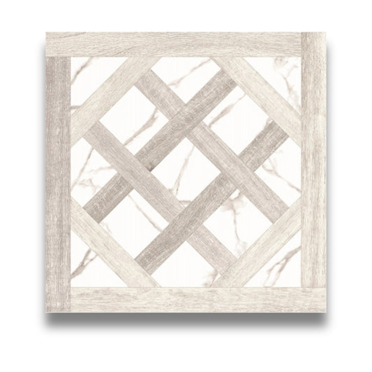 Intrecci Opera White Parquetry Style