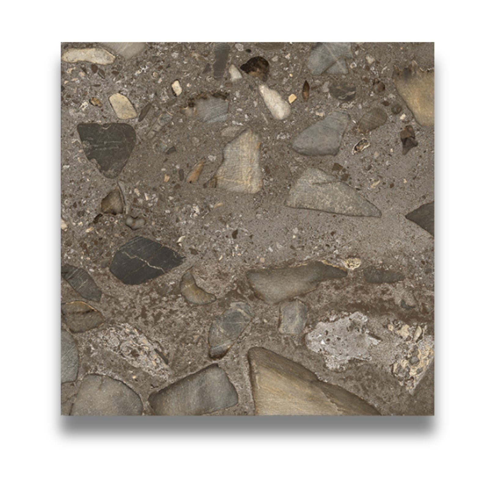 I Ciottoli Sassi Antracite Matt 604x604mm – Tile Bazaar