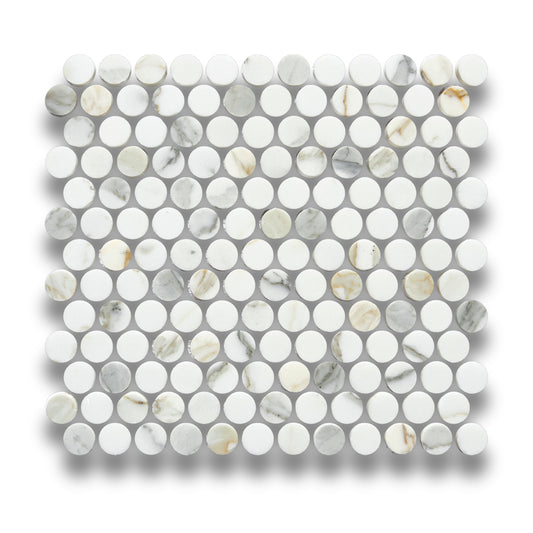 Ares Calacatta Gold Penny Round