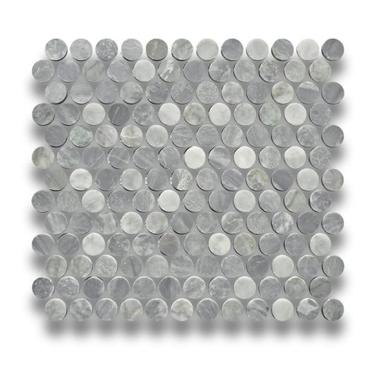 Ares Carrara Grey Penny Round