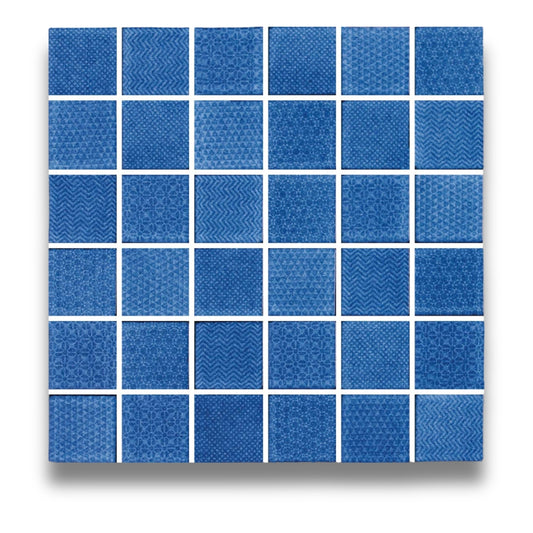 Celadon Cobalt Mosaic 47x47mm