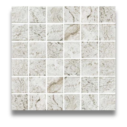 Hideaway Alpine Light Grey Mosaic 47x47mm