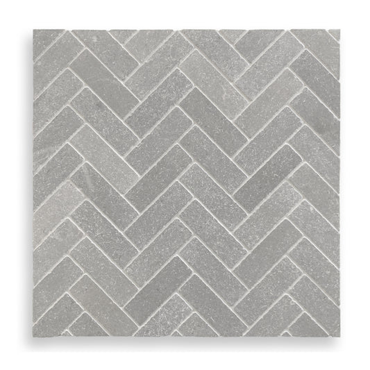 Antiqued Herringbone Cinder Grey A 50x150mm