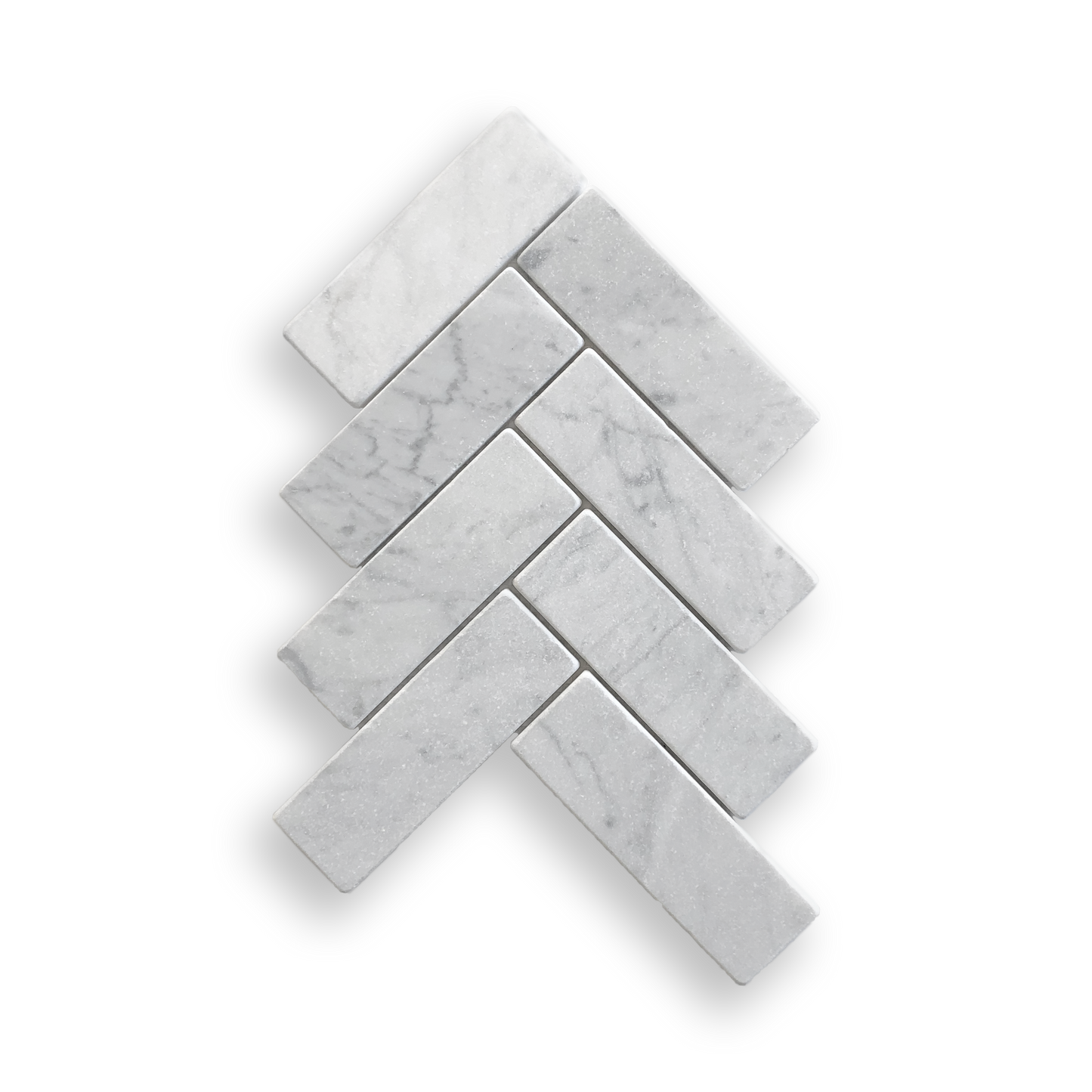Antiqued Herringbone Carrara 50x150mm