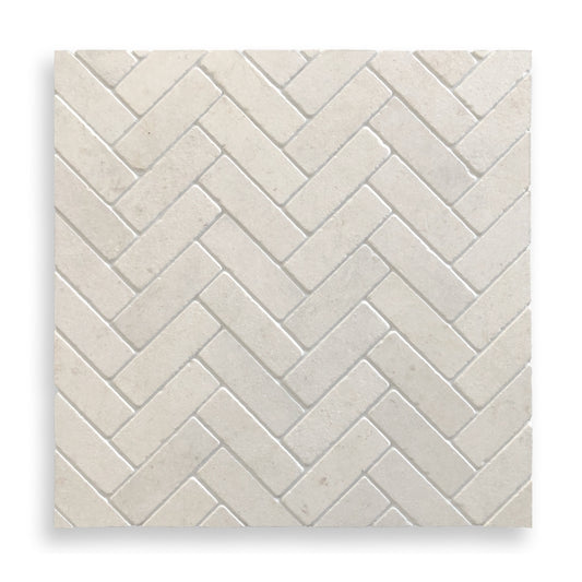 Antiqued Herringbone Utica Limestone 50x150mm