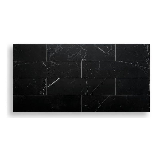 Stone Subway Nero Marquina Honed 75x305mm