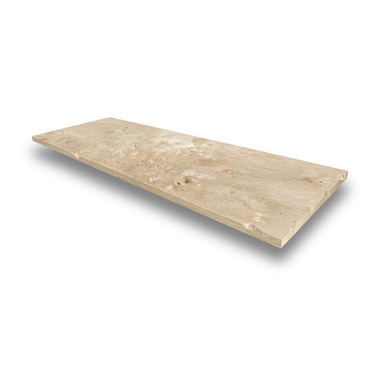 Premium Classic Travertine Bullnose Tumbled 406x1220mm