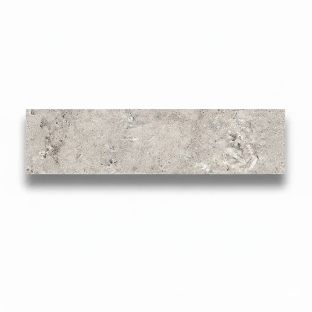 Silver Travertine Tumbled 75x305mm