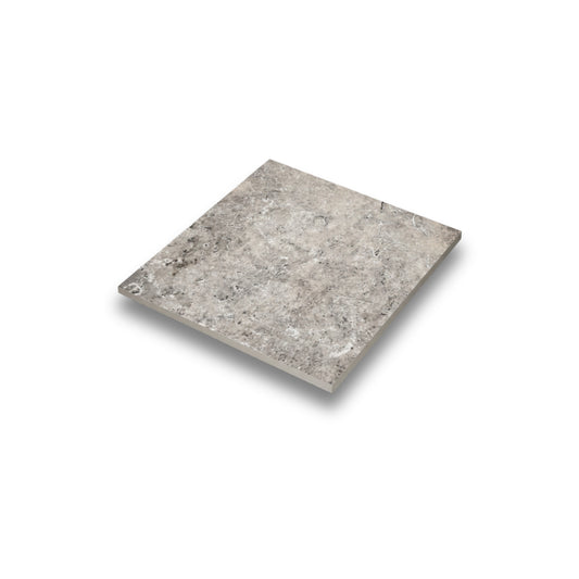 Silver Travertine Paver Tumbled 100x100mm