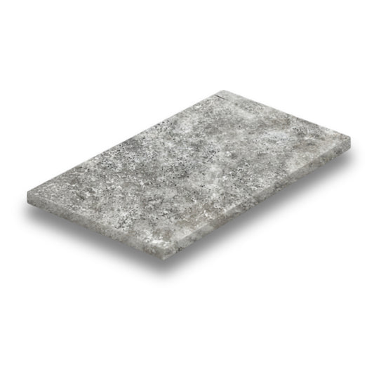 Silver Travertine Paver Tumbled 406x610mm