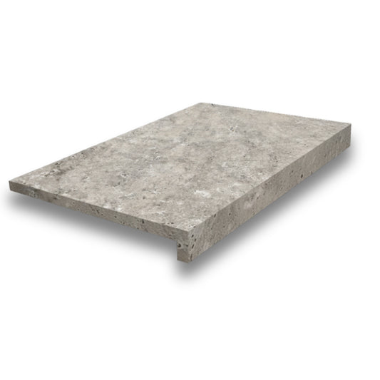 Silver Travertine Tumbled Drop Edge Tumbled 406x610mm