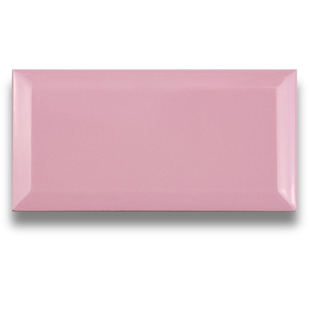 Bevelled Rosa Pink Gloss – Tile Bazaar