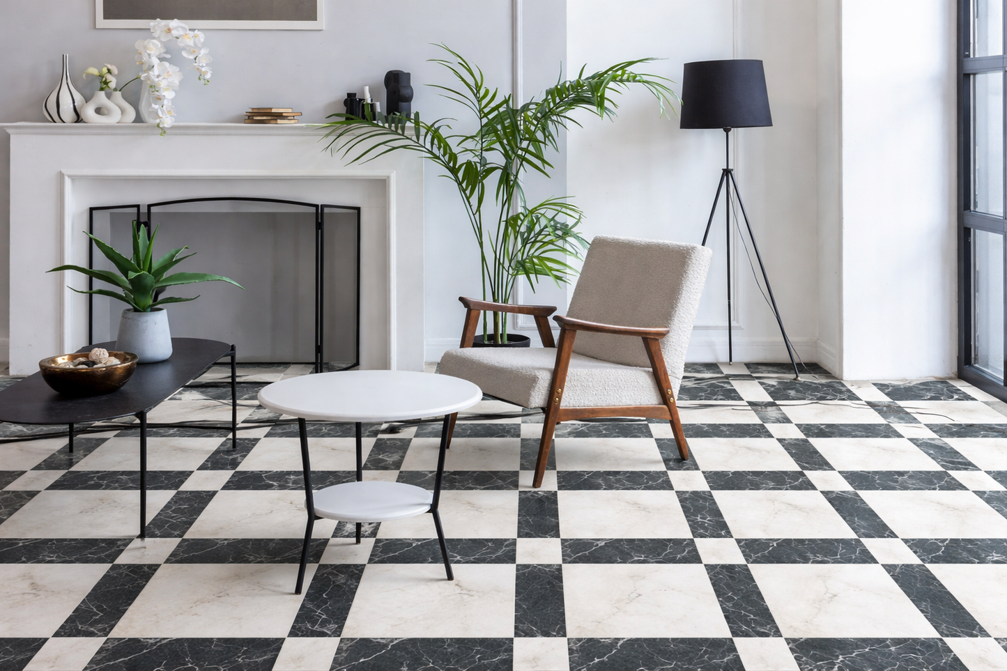 Cassettone Calacatta Ambra & Nero Marquina