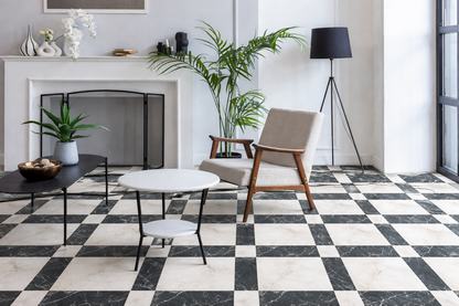 Cassettone Calacatta Ambra & Nero Marquina