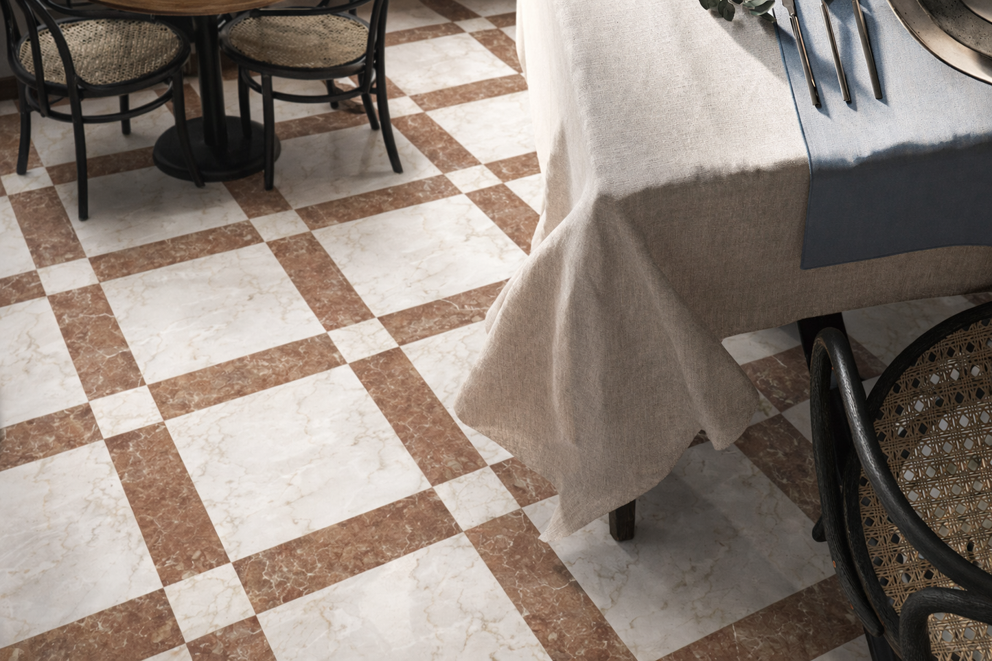 Cassettone Calacatta Ambra & Rosso Verona