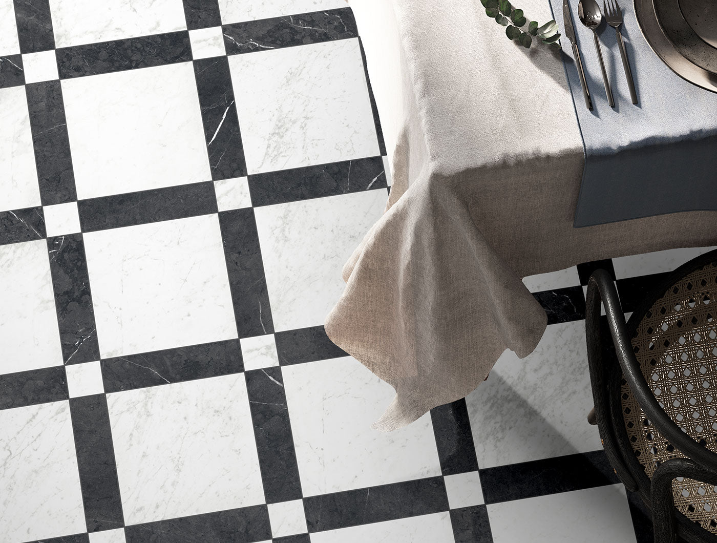 Cassettone Carrara & Nero Marquina