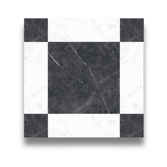 Cassettone Nero Marquina & Carrara