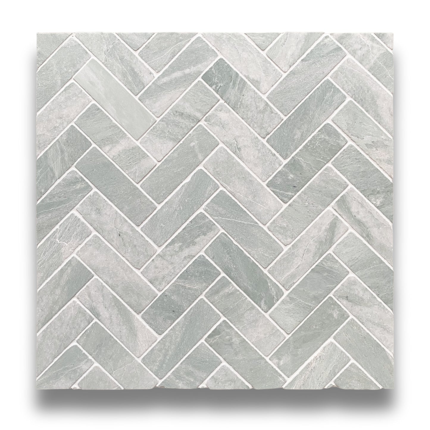 Antiqued Herringbone Verdi Cristallo 50x150mm