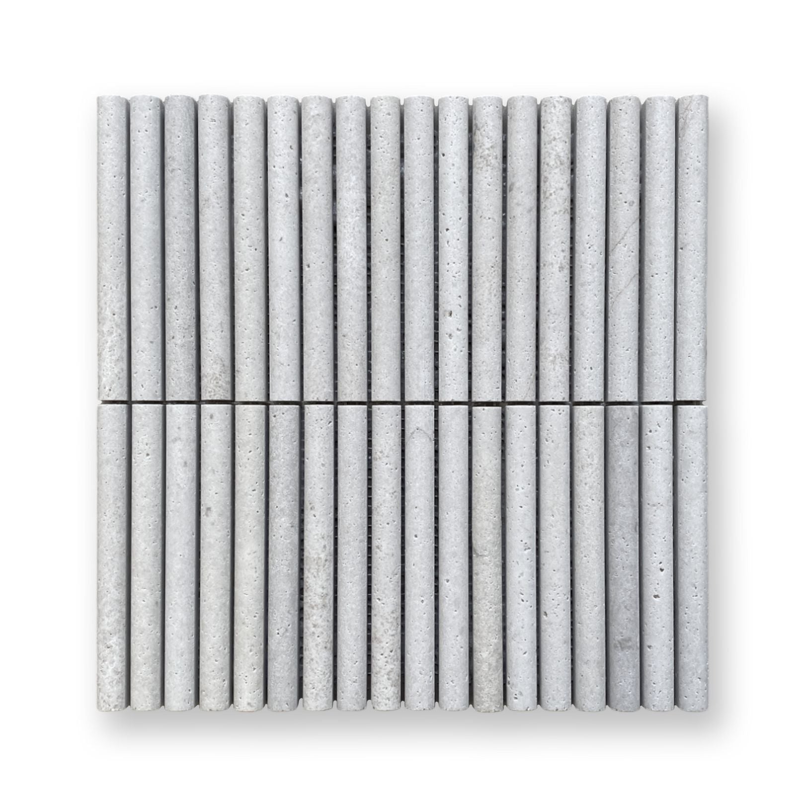 Mini Flute Travertine Gris – Tile Bazaar