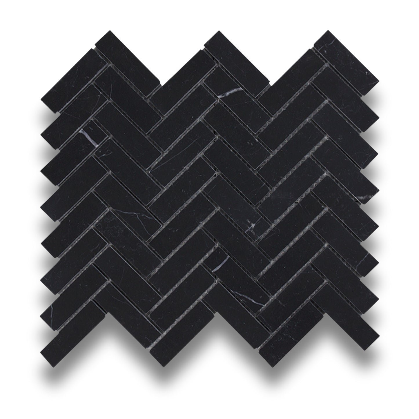 Herringbone Nero Marquina 20x64mm