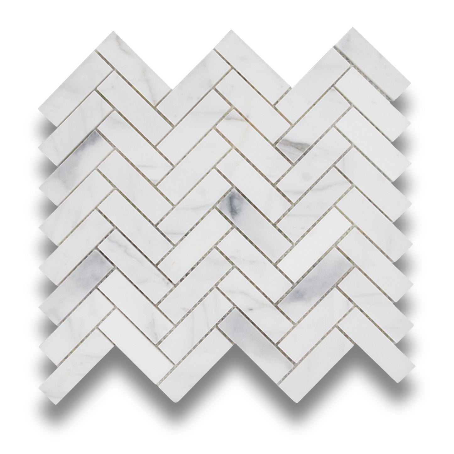 Herringbone Calacatta Statuario 20x64mm