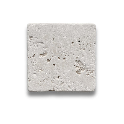 Stone Square Travertine Classico Tumbled 100x100mm