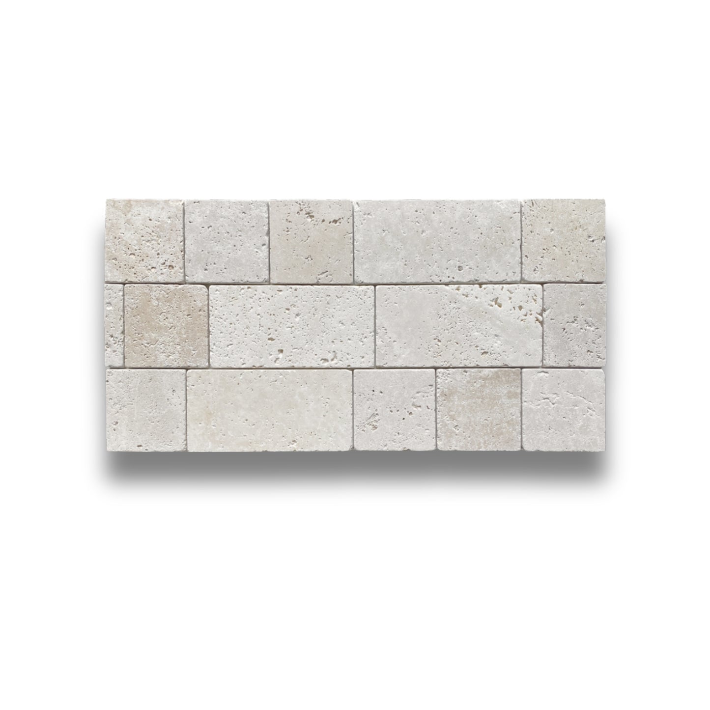 Stone Square Travertine Classico Tumbled 100x100mm