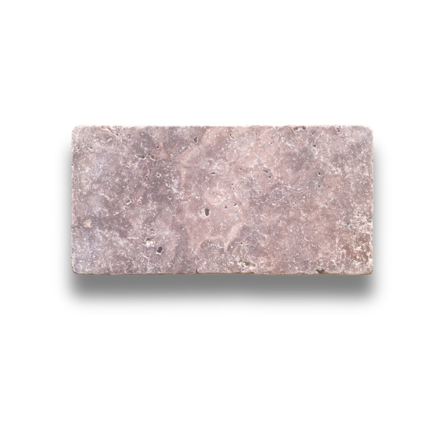 Stone Subway Pink Travertine Tumbled 100x200mm