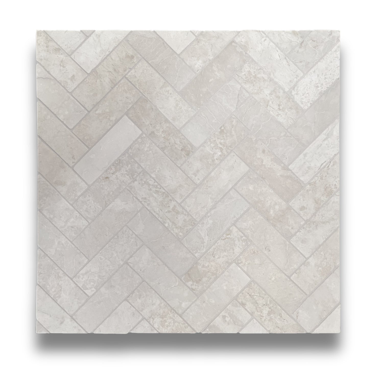 Antiqued Herringbone Botticino 50x150mm