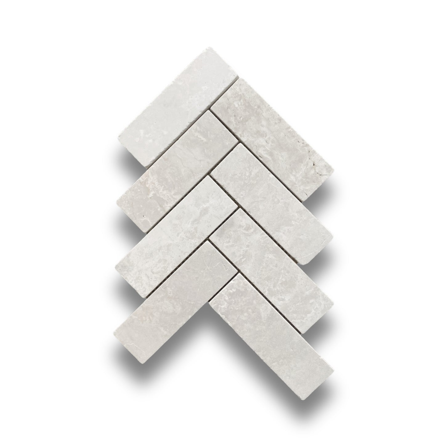 Antiqued Herringbone Botticino 50x150mm