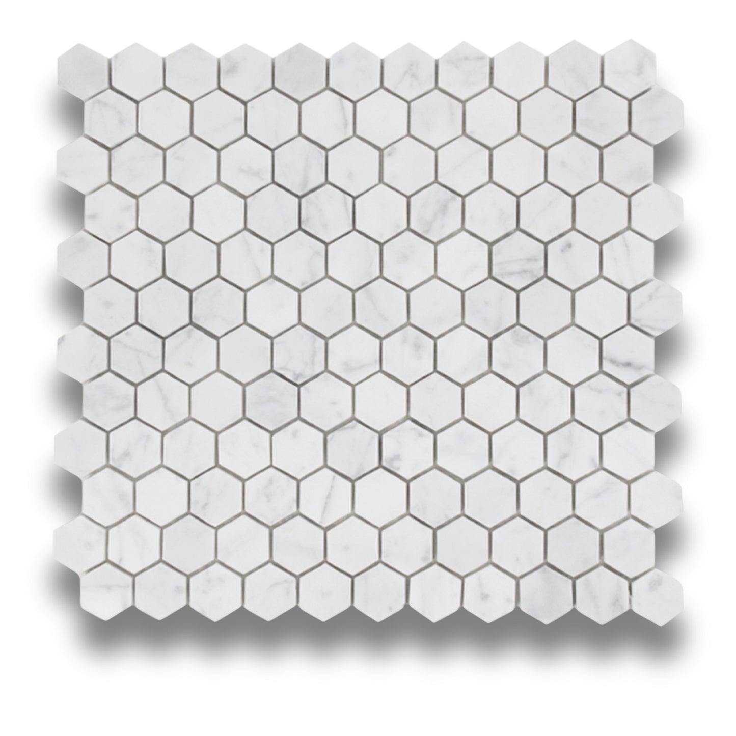 Hexagon Chip Carrara C Honed 25x25mm