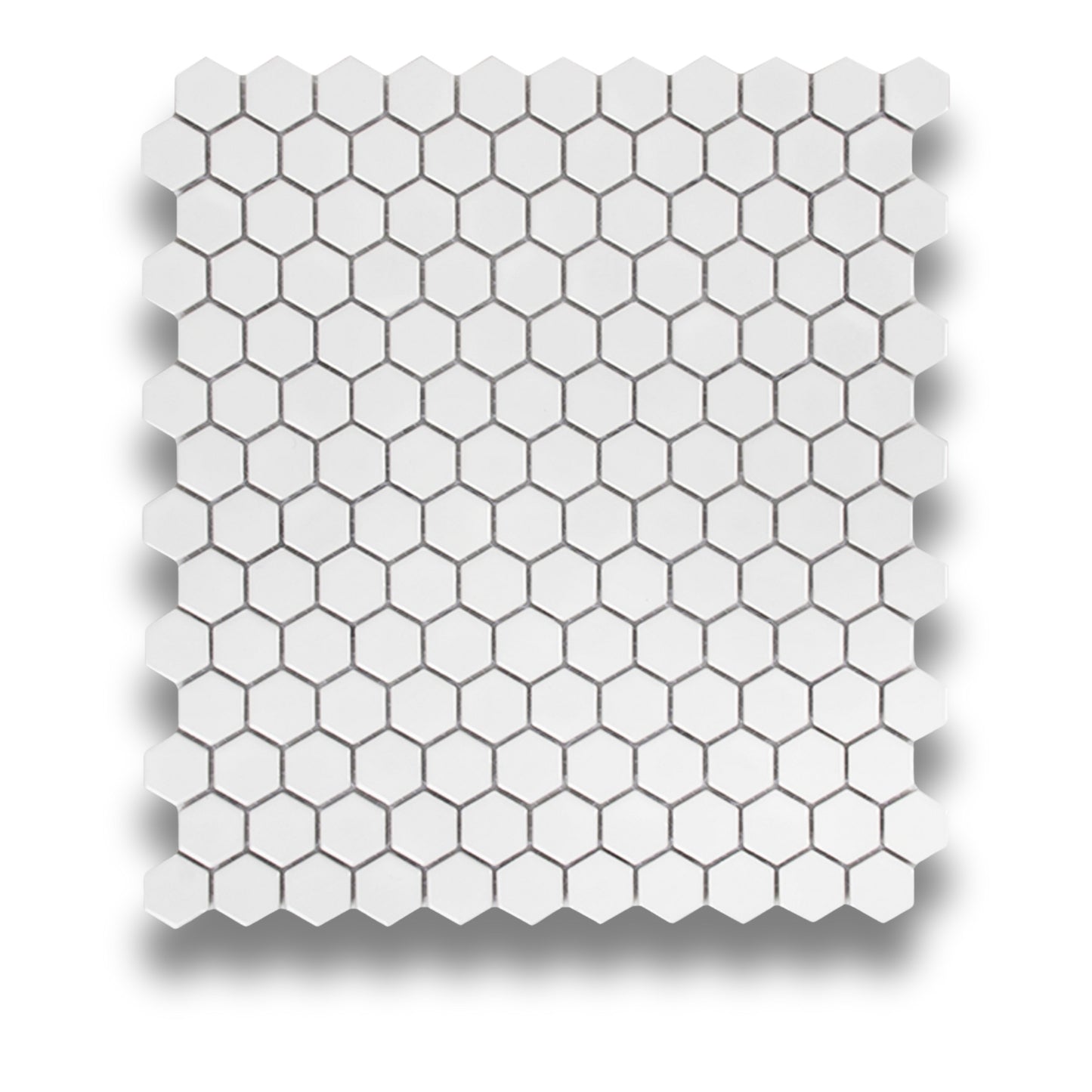 Hexagon Chip White Gloss 23x23mm
