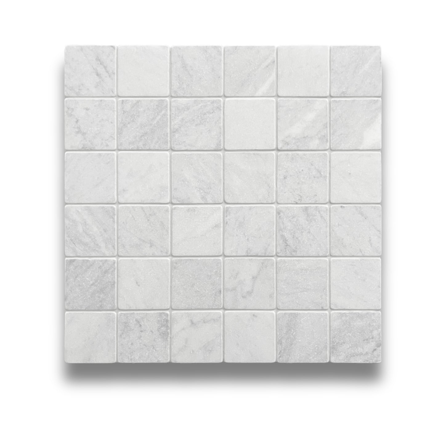 Stone Square Carrara Tumbled 98x98mm