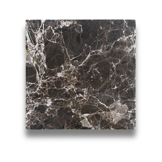 Dark Emperador Tumbled 200x200mm