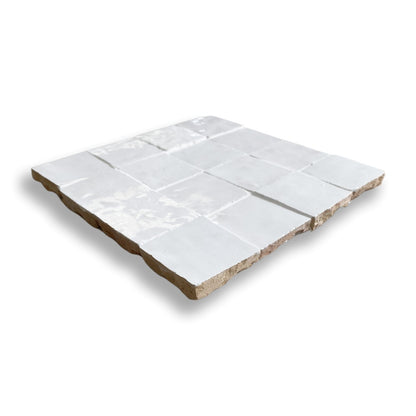 Zellige Mosaic Albus White 50x50mm