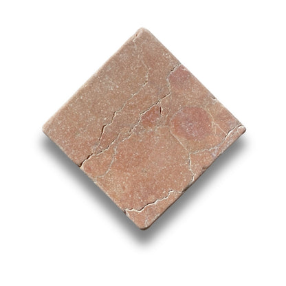 Carrara w/Rosso Verona Tumbled