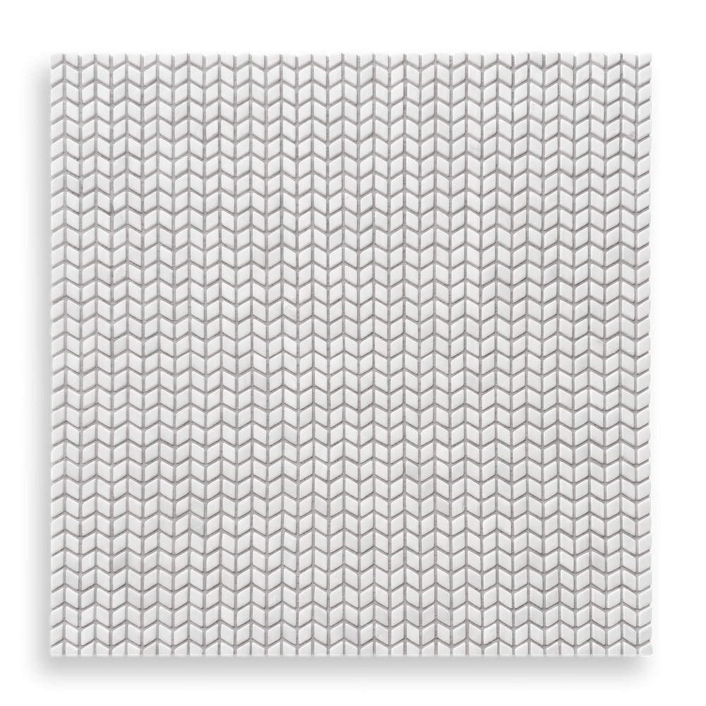 Mini Chevron Oriental White