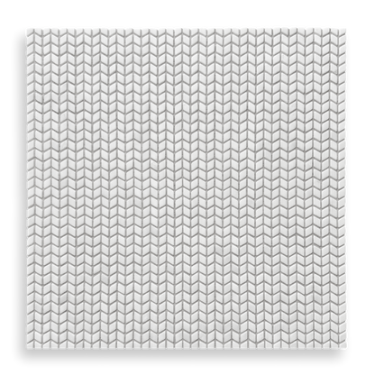 Mini Chevron Oriental White