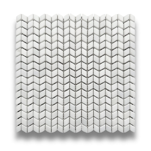 Mini Chevron Oriental White