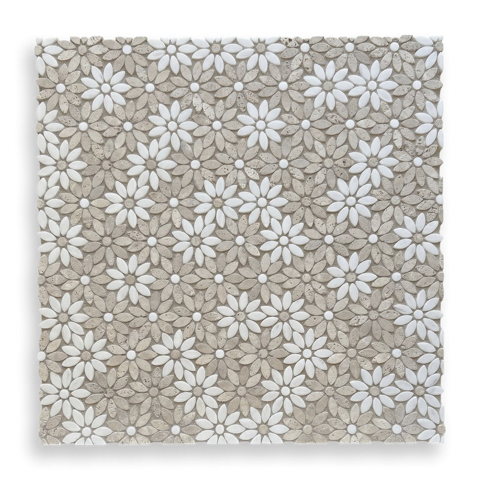 Flowers Travertine Classic & Thassos Fiori Di Marmo