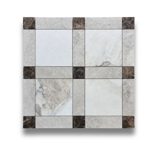 Lyon Bianco Oro Light, Tundra Grey & Emperador