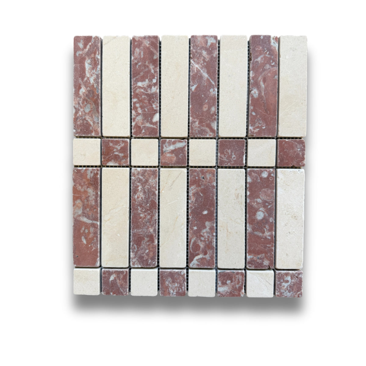 Piano Crema Marfil & Montecchio Red Tumbled